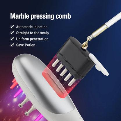 Electric EMS Scalp Massager Comb – LED Light Head Massager with Hair Oil Applicator for Relaxation & Hair Growth, Suitable for All Hairstyles