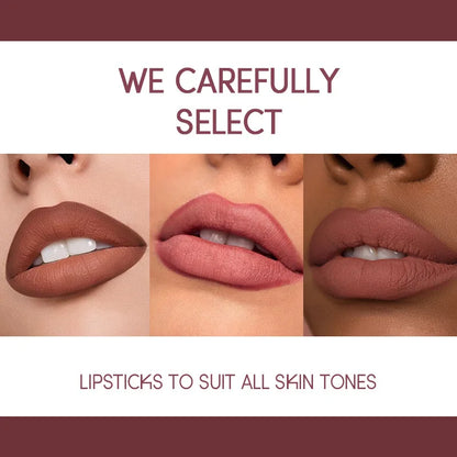 USHAS 12-Color Matte Lipstick & Lip Liner Set – Long-Lasting, Waterproof, Non-Stick Easy Coloring Lip Makeup Kit