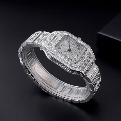 Luxury Silver Stainless Steel Quartz Watch for Men – Dainty Business Casual Wristwatch