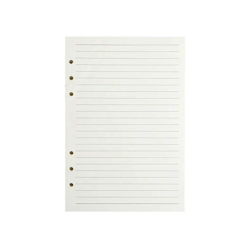 45 Sheets A5 A6 A7 Loose Leaf Notebook Refill – Spiral Binder Pages, Lined, Blank & Grid Craft Paper Stationery