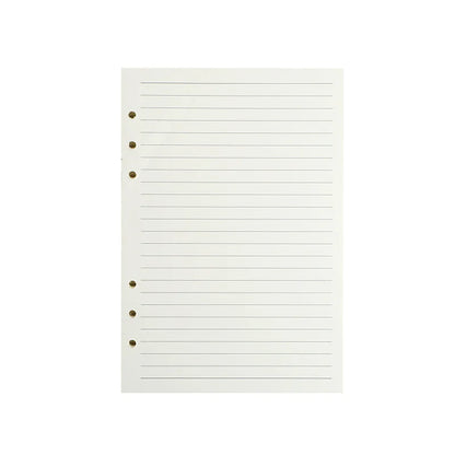 45 Sheets A5 A6 A7 Loose Leaf Notebook Refill – Spiral Binder Pages, Lined, Blank & Grid Craft Paper Stationery