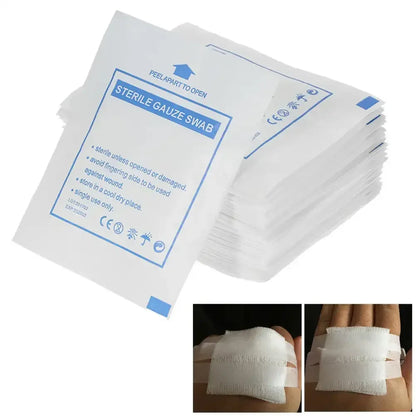 20PCS 8-Layer Sterile Cotton Gauze Pads - Waterproof Medical Wound Dressing, First Aid Supplies 5/7.5/10cm