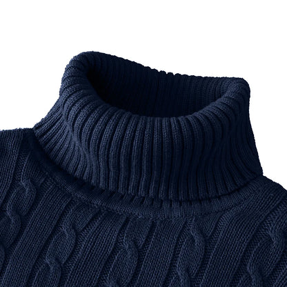 New Turtleneck Sweater for Men - Casual Rollneck Knitted Jumper, Warm Woolen Sweater