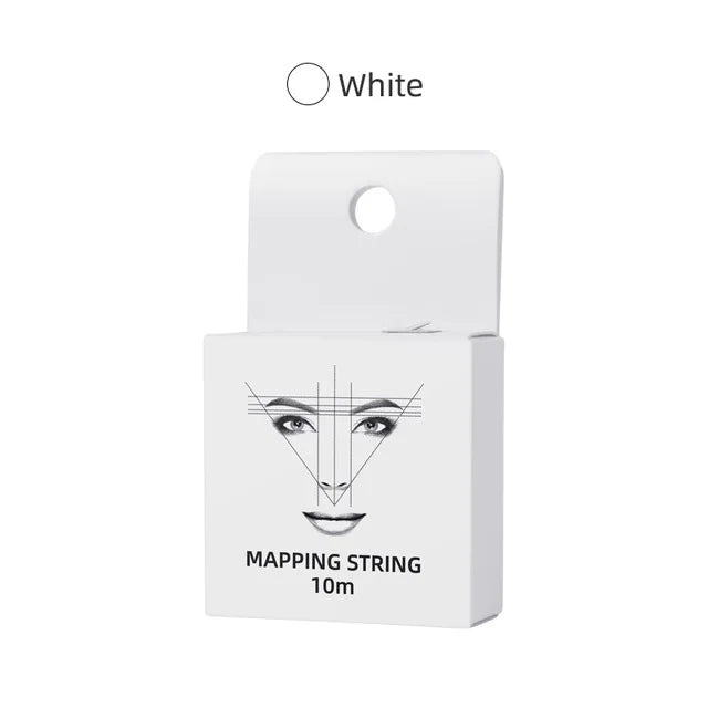 10m Pre-Inked Mapping String for Eyebrows – Microblading & PMU Marker Thread in Box for Tattoo Brow Mapping