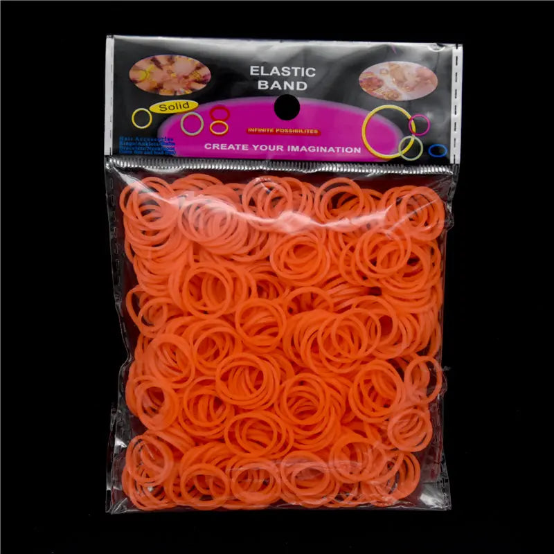 600 Colorful Rubber Loom Bands – DIY Elastic Bracelet Kit for Kids & Women Crafting