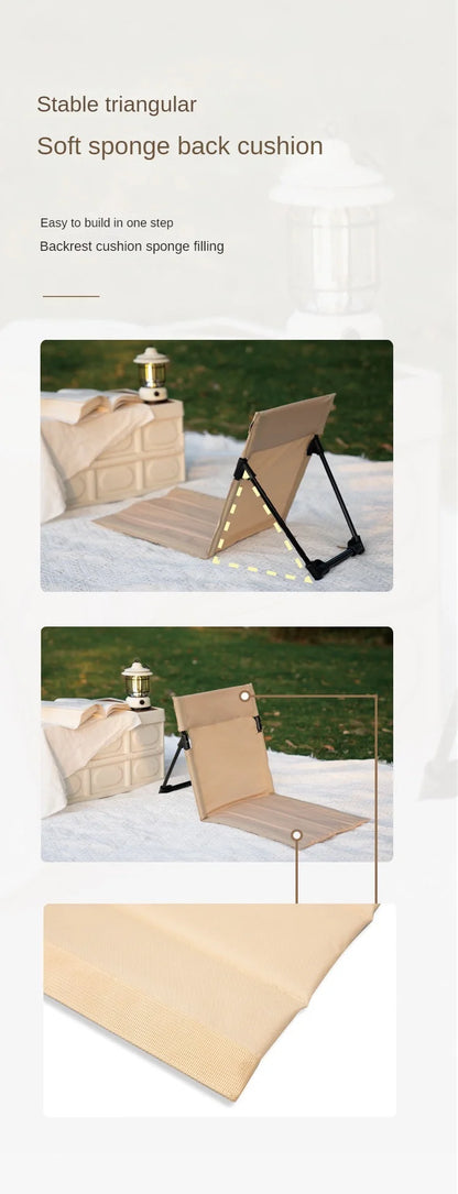 Outdoor Camping Lightweight Folding Chair – Comfortable Park, Leisure, Beach, and Lazy Chair, Portable Single Back Chair