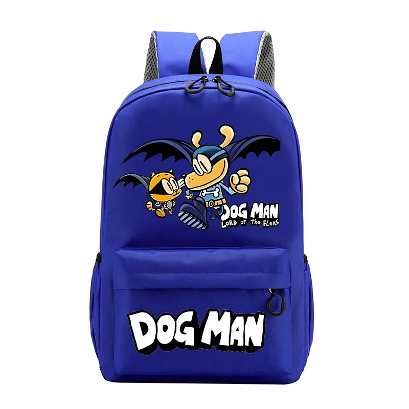 New Dog Man Kids Backpack — Large-Capacity Cartoon Schoolbag for Boys, Children’s School Supplies & Gifts