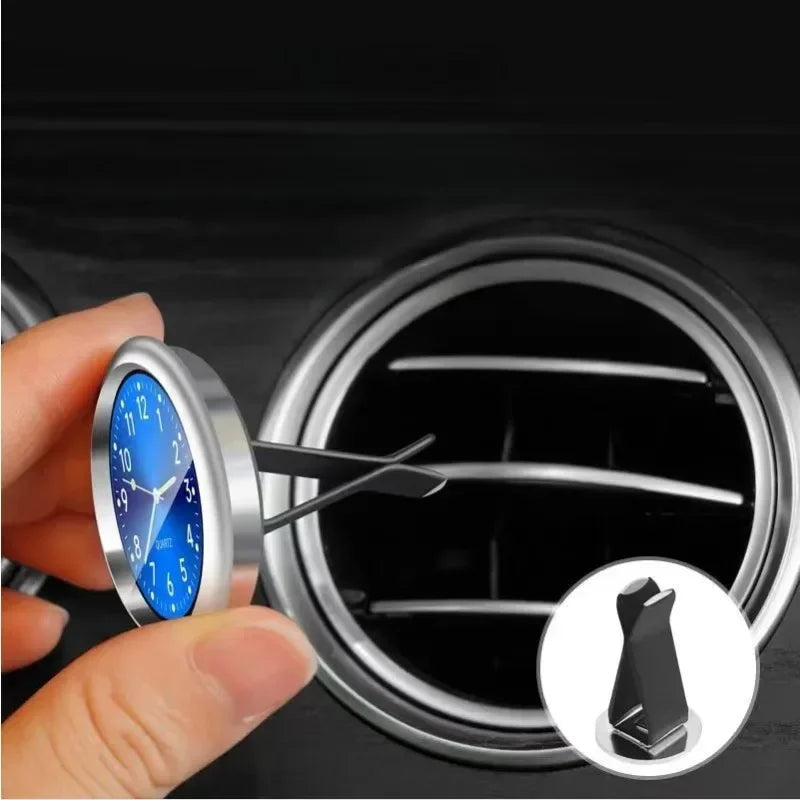 Luminous Car Clock - Mini Auto Stick-On Digital Watch for Cars, 40mm & 43mm Quartz Mechanic Ornament