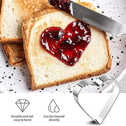 DIY Love Heart Stainless Steel Cookie Cutter Mould - Biscuit Mold for Fondant, Pastry, Cake Decorating, and Baking Tools in the Kitchen Bakeware