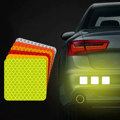10Pcs Colorful Car Bumper Reflective Stickers - Secure Reflective Warning Strip Tape Decals - New Arrival Auto Styling Decal