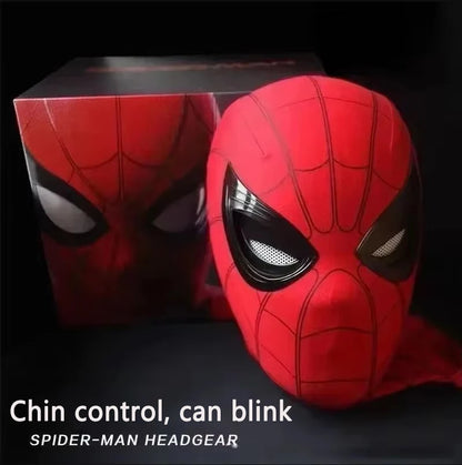 Miles Spider-Man 1:1 Electronic Mask - Moving Glowing Eyes with Ring Control for Cosplay, Collectors & Fans