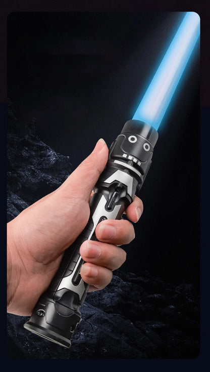 Colorful Glowing Laser Sword Toy – Red & Blue Double Saber with Music & Flashing Lights