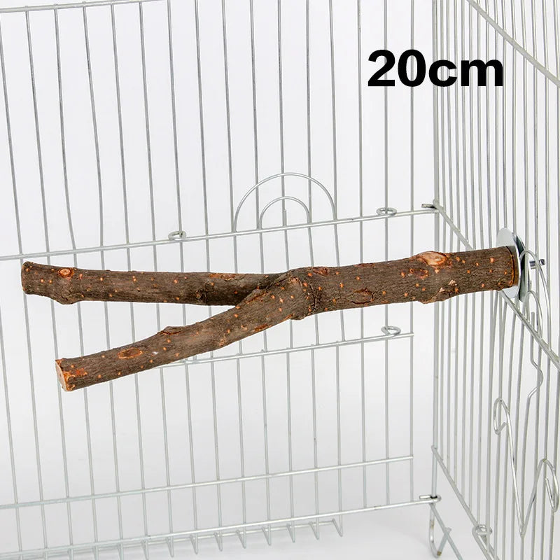 1 Piece Bird Cage Wooden Perches: 15/20/30cm Stand Tree Branch Accessories - Enhance Your Bird's Habitat