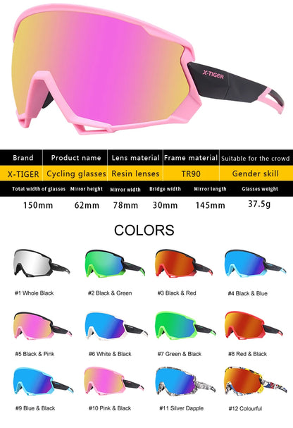 X-TIGER Polarized Cycling Glasses — Photochromic MTB & Road Bike Sunglasses for Sports
