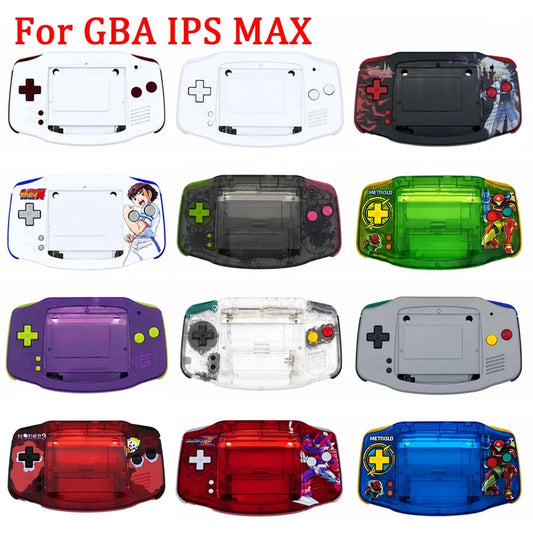 AGB IPS MAX Housing Shell Kit - Replacement Case with Buttons & Rubber Pads for 3.2-Inch GBA IPS MAX LCD
