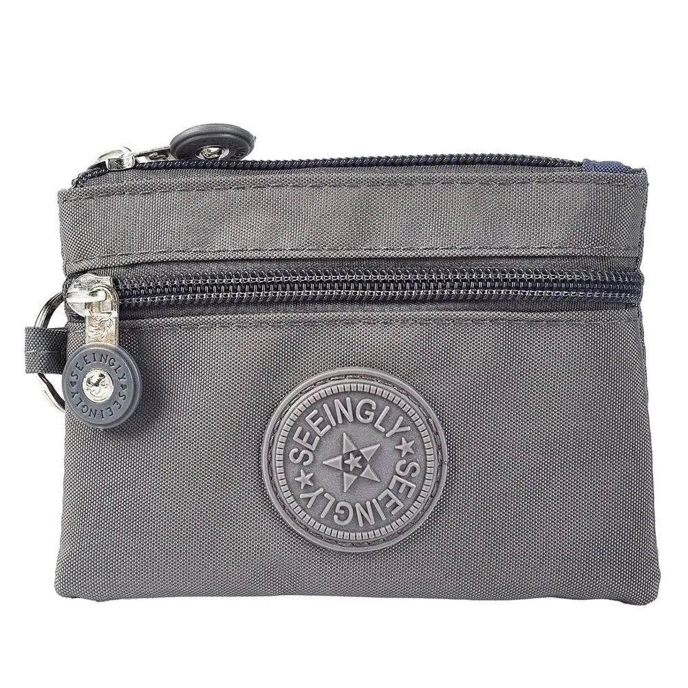 2023 Durable Canvas Money Coin Purse with Key Ring – Waterproof, Wear-Resistant Wallet & Credit Card Holder for Men & Women