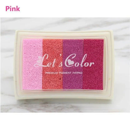Durable Printing Ink Pad Set – Four-Color Gradient DIY Fingerprint Sponge for Creative Stationery Decoration
