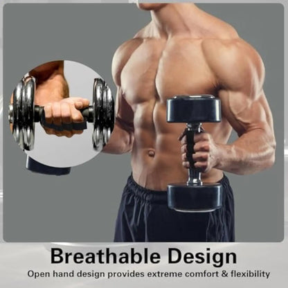Cowhide Weightlifting Gloves – Anti-Slip Half-Finger Gym Gloves for Weight Training & Fitness Grip