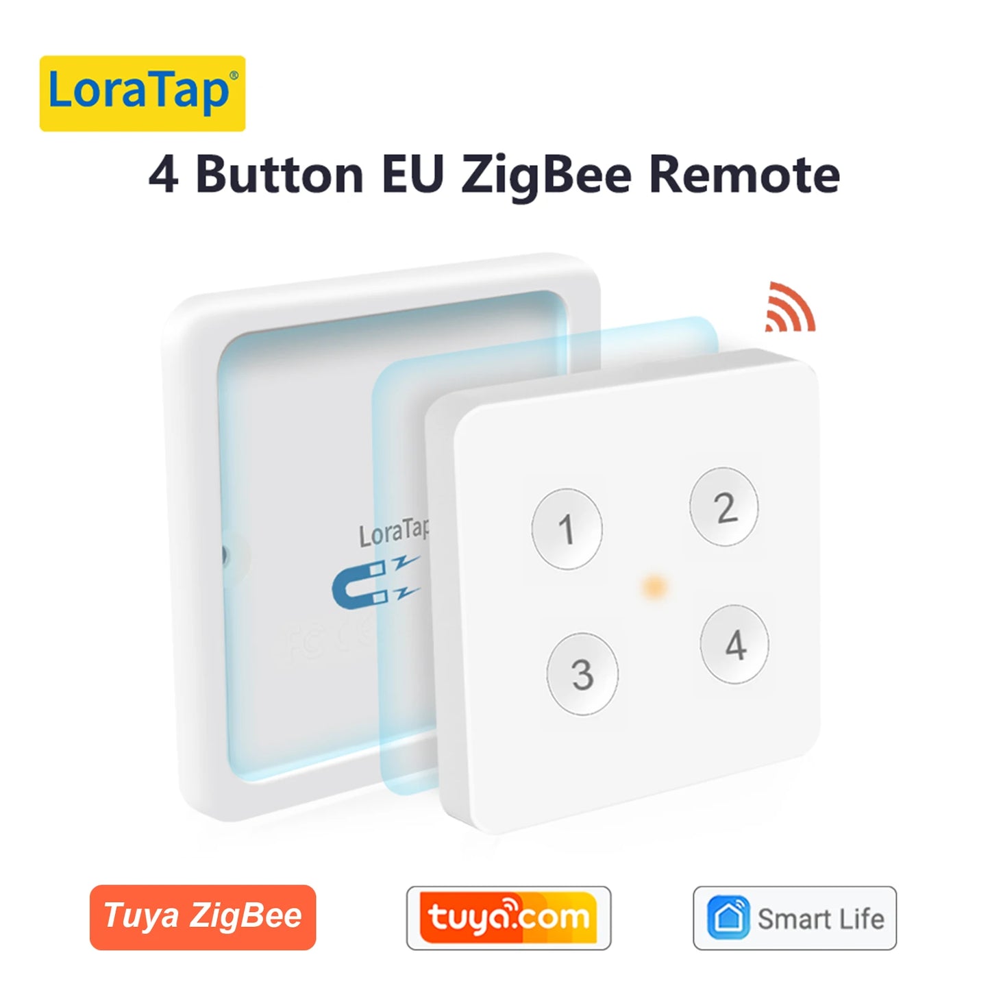 LoraTap ZigBee 3.0 Wireless Smart Scene Controller – 13-Key Push Button Remote EU/US Compatible Tuya Smart Life Automation Switch