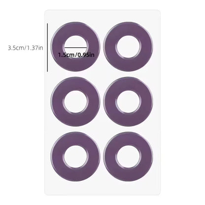 6-Piece Gel Shoe Insoles - Reusable Self-Adhesive Cushions for High Heels, Shock Absorption and Foot Comfort