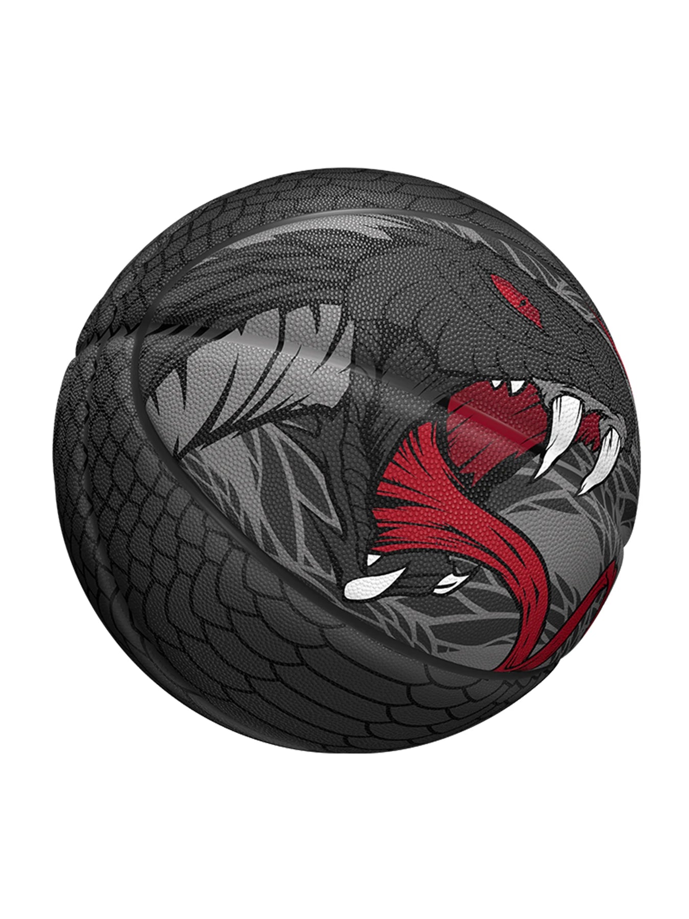 Black Size 7 Dendroaspis Polylepis Basketball – Official Outdoor Training Ball with Pump & Needle
