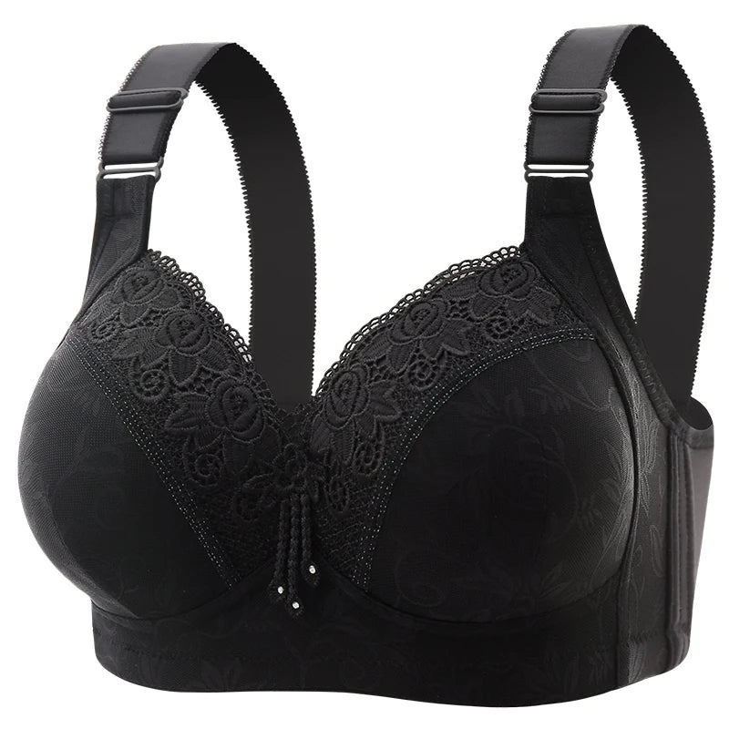 Women’s Lace Deep V Ultra-Thin Bralette – Sexy Sheer Lingerie Top Plus Size Comfortable Everyday Bra