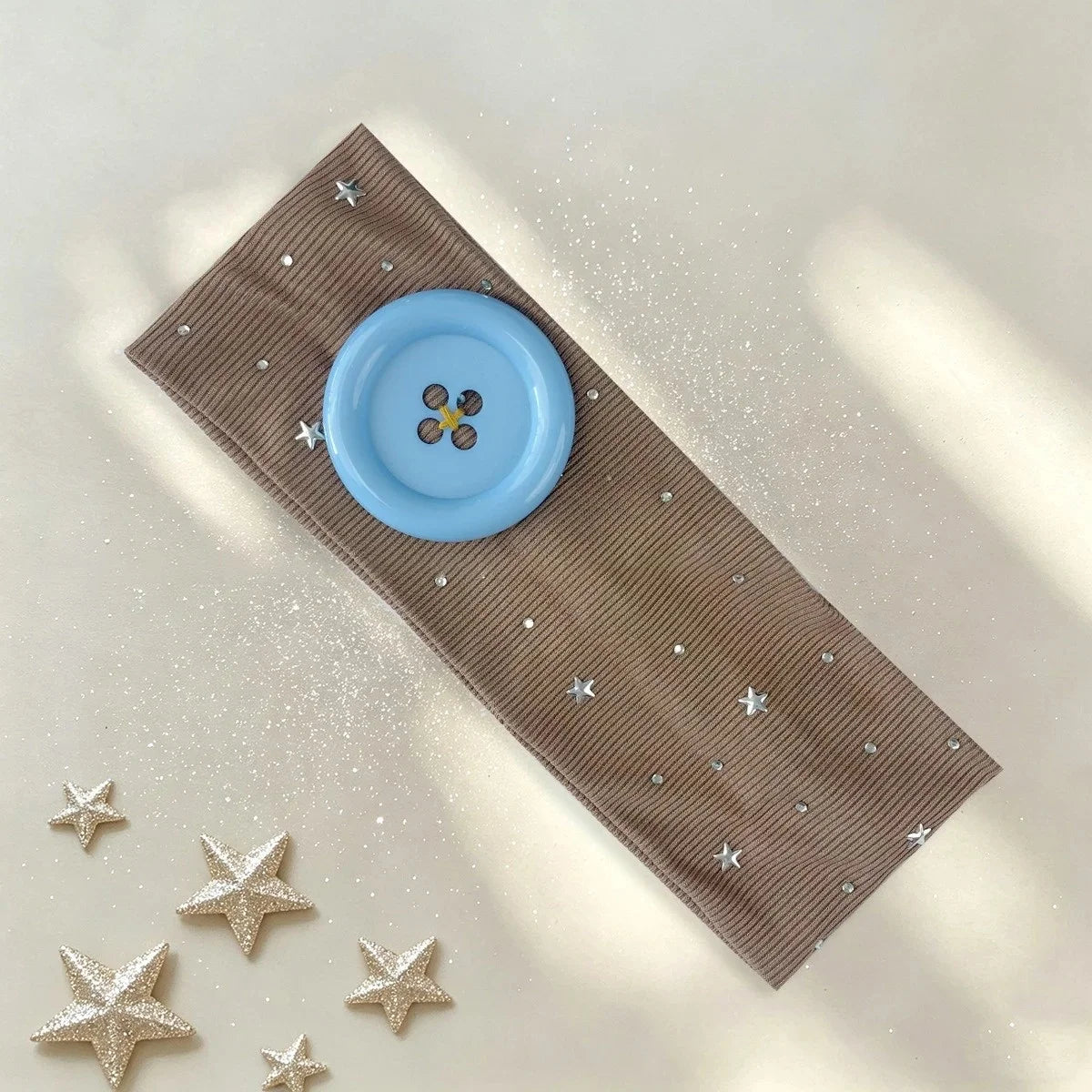 Retro Polka Dot Button Headband - Y2K French Style Cute Sweet Hair Accessory