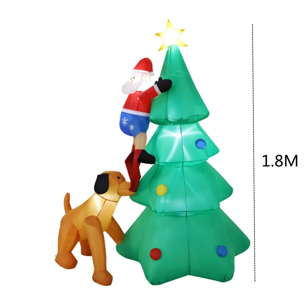 Christmas Tree Inflatable Decoration – Built-in LED Lights Ornament for Xmas Party, New Year, Indoor and Outdoor Garden Decor