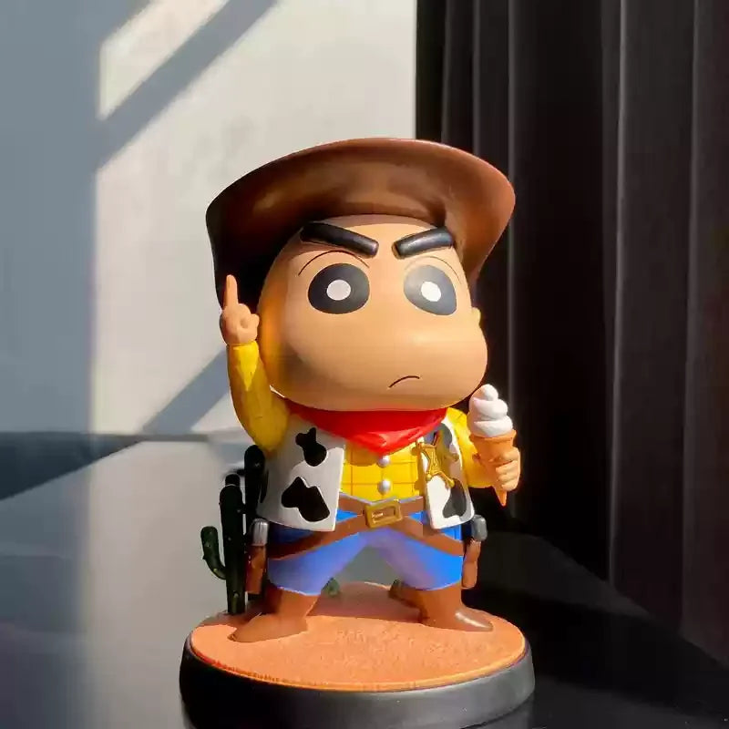 Crayon Shin-chan Woody & Buzz Lightyear Handmade Doll – GK Model Decoration Toy Birthday Gift