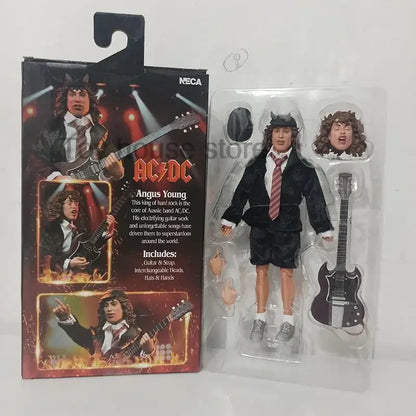 NECA Highway to Hell Angus Young & Bon Scott Action Figure – 18cm Collectible Toy Gift