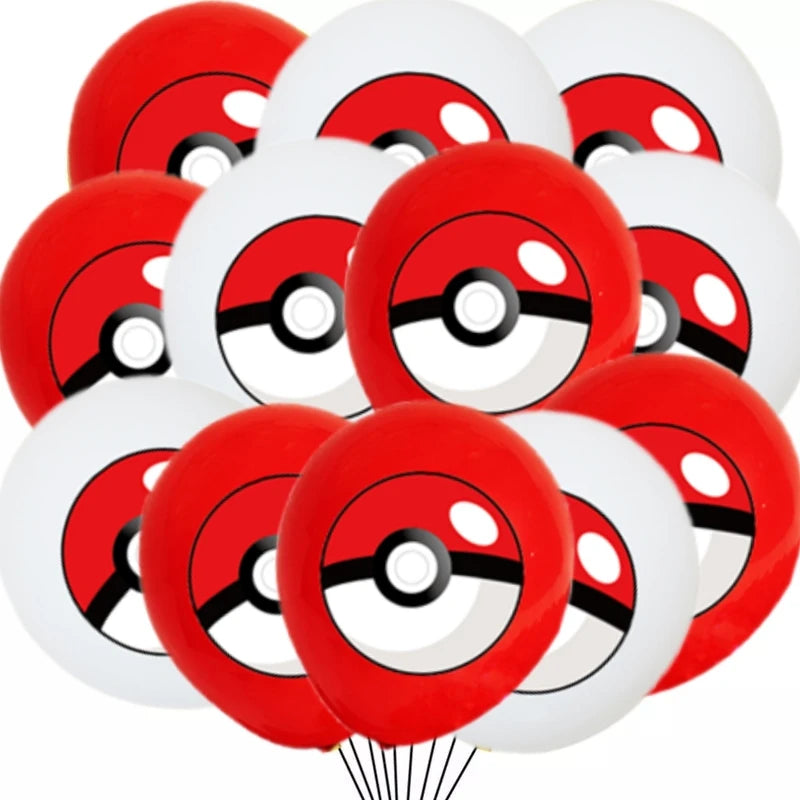 Pokemon Latex Balloons – 1/2/3 Pack Pikachu Cartoon Party Supplies for Birthday, Baby Shower & Kids Decorations