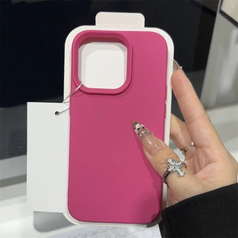 Luxury Frosted TPU Phone Case – Solid Color Shockproof Bumper for iPhone 11-16 Pro Max & Plus