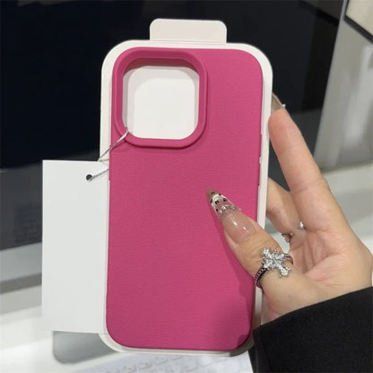 Luxury Frosted TPU Phone Case – Solid Color Shockproof Bumper for iPhone 11-16 Pro Max & Plus
