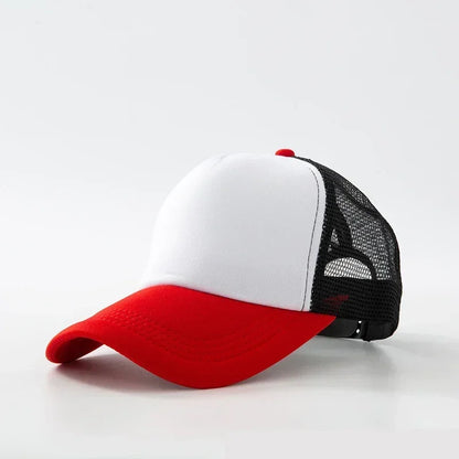 Custom Logo Trucker Hat - Adjustable Polyester Mesh Baseball Cap for Men & Women
