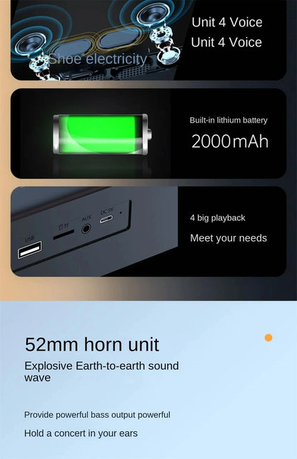 Original Bluetooth Soundbar Subwoofer - Wireless TV & Computer Speaker for Home Theater Music