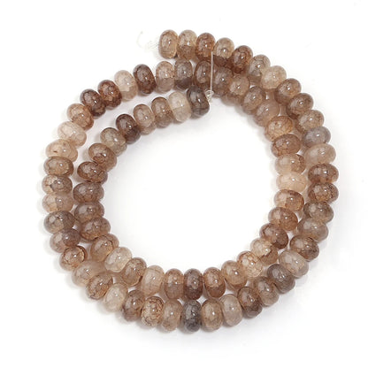 5x8mm Natural Abacus Rondelle Beads - Glass Wheel Loose Charms for DIY Bracelets & Jewelry Making Supplies