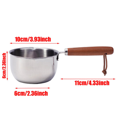 Stainless Steel Saucepan – Hot Oil & Milk Pan for Boiling, Melting & Kitchen Cooking