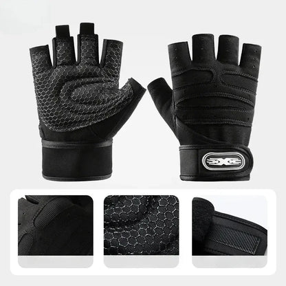 Outdoor Sports Fingerless Gloves – Long Wrist Guard for Men & Women, Ideal for Gym, Cycling, Hiking, Boxing & Training Workouts