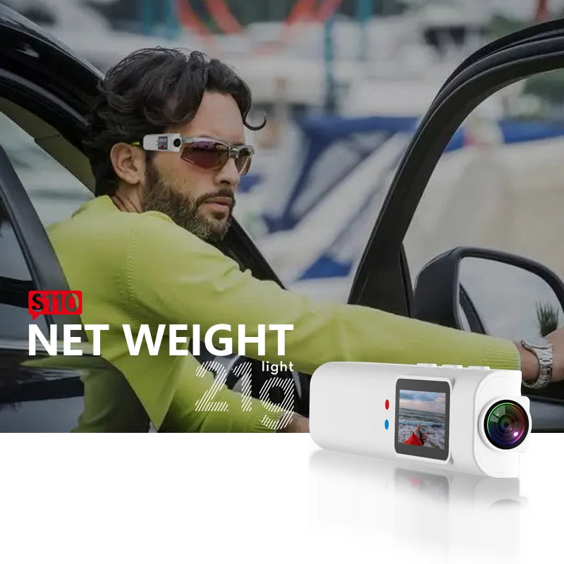 2.7K Glasses Camera – Mini Wearable Outdoor Security Sports DV DVR, WIFI Video Recorder for Driving, Hiking, and Surveillance