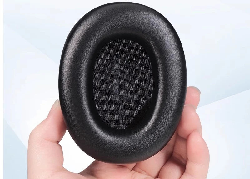 Replacement Protein Leather Ear Pads with Buckle – Soft Foam Cushion Earpads for QCY H3/H4/H3 Lite & TOZO HT2 Headphones High Quality Comfort Upgrade