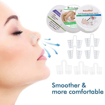 Professional Snore Stopper Set - Anti-Snoring Solution with Nose Vents & Nasal Dilators - 3/4PCS for Better Sleep