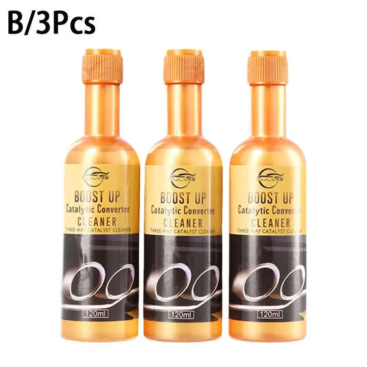 Car Catalytic Converter Cleaner - 3pcs 120ml Engine Fuel System Cleaning Booster Additive