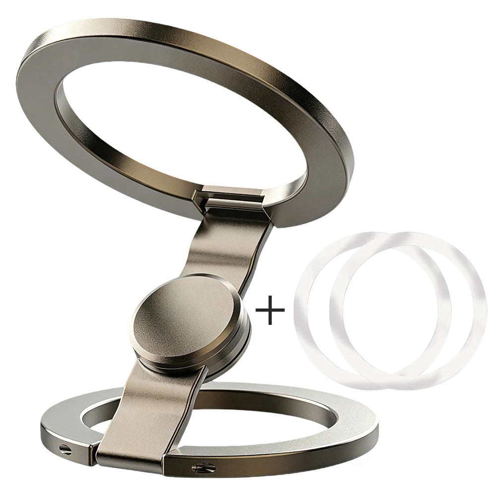 Double-Sided Magnetic Phone Ring Holder - 360° Rotatable Ultra-Thin Glitter Grip Stand