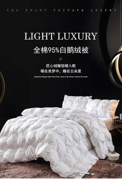 Goose Down Soft Duvet – Luxury Bedding Comforter, King, Queen & Twin Size, Super Warm Bread Shape Quilt