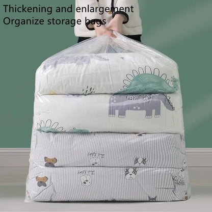 Quilt Storage Bag — Large Transparent Dustproof & Moisture-Proof Organizer for Clothes, Toys & Moving