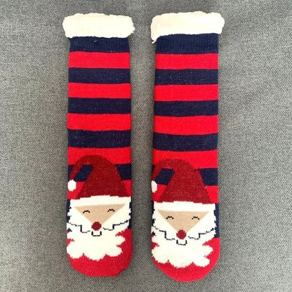 Fuzzy Plush Winter Socks - Warm Non-Slip Snowflake Slipper Socks for Women, Home & Sleeping