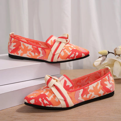 Women's Luxury Loafers Ballet Flats – Pointed Toe Slip-On Shoes with Low Heel, Barefoot Comfort & Butterfly Design