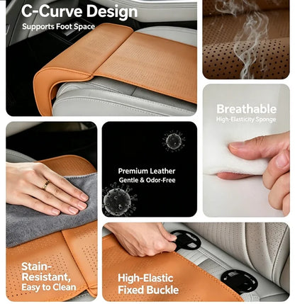 Universal Car Seat Cushion with Leg Support - Seat Protector Cover and Extension Rest