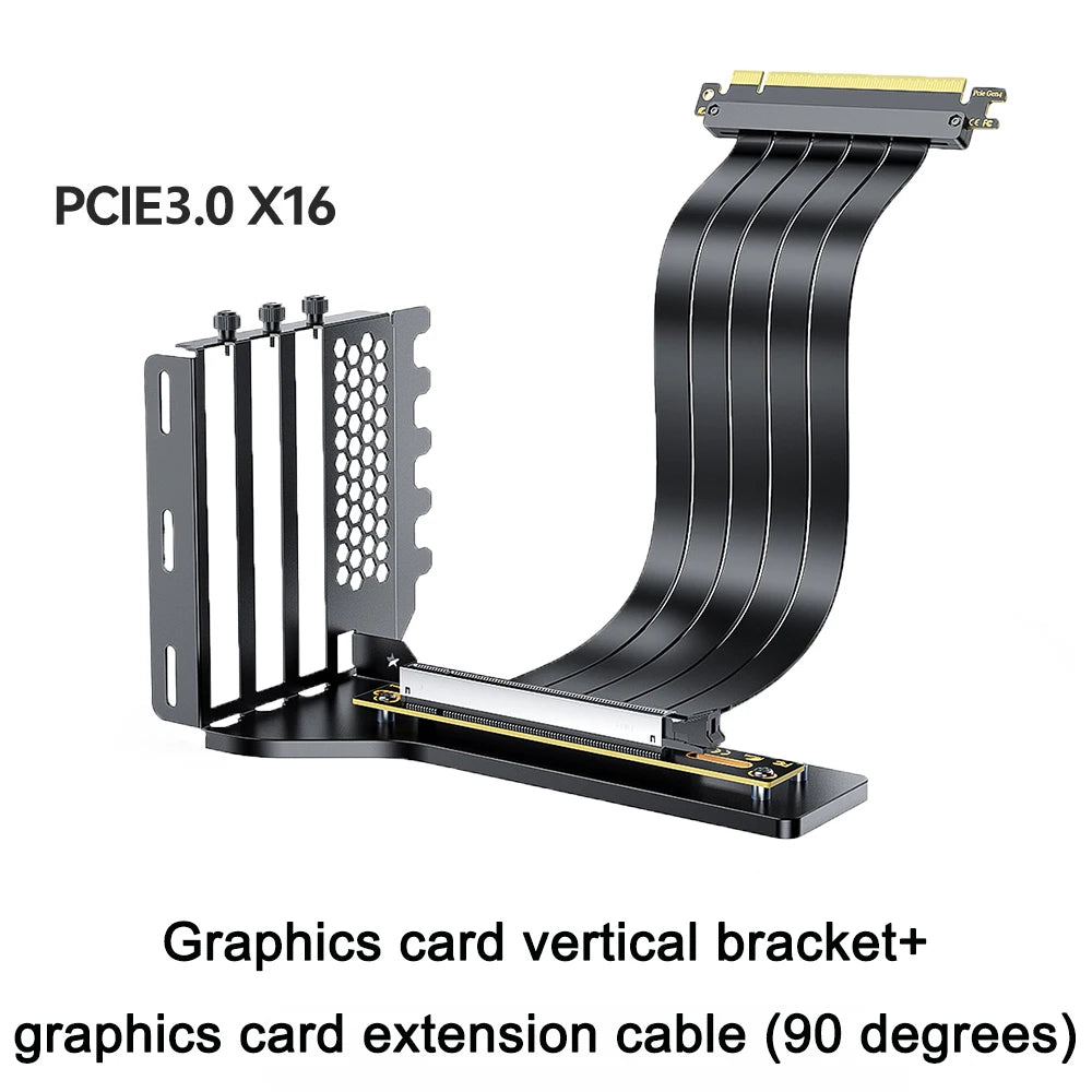 PCIe 3.0/4.0 x16 Vertical GPU Holder Kit - Graphics Card Riser Bracket Support for ATX & Micro ATX PC Cases
