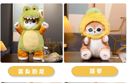 50cm Mofusand Shark Cat Plush Toy Cute Kawaii Soft Stuffed Animal Doll Birthday Gift for Kids